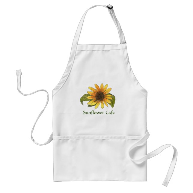 Sunflower to Personalize or Customize Adult Apron (Front)