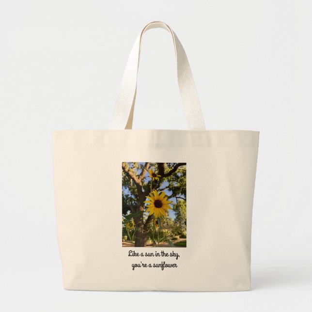 Sunflower Tote Bag – "Like a Sun in the Sky" (Front)