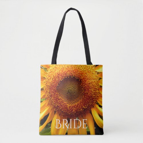 Sunflower tote for the Bride