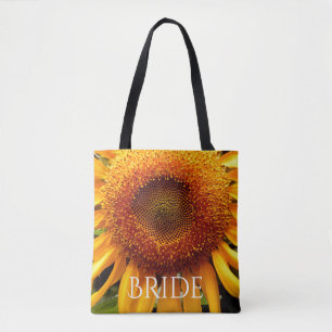 Sunflower tote for the Bride Bag