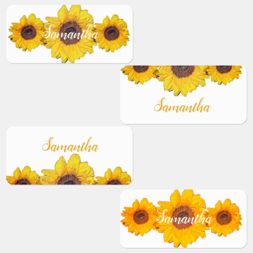 sunflower trio _ add name labels