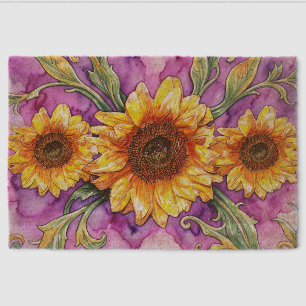 Sunflower Trio – Art Nouveau Fiber Doormat