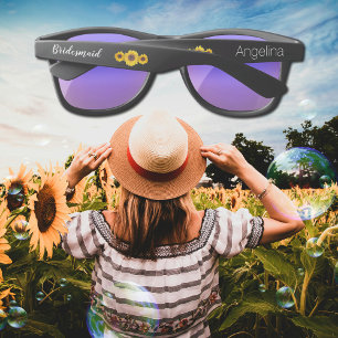 sunflower trio -Bridesmaid sunglasses