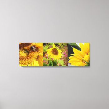 Sunflower Trio Canvas Print by InnerEssenceArt at Zazzle