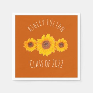 Sunflower trio  for graduations  2022 napkins