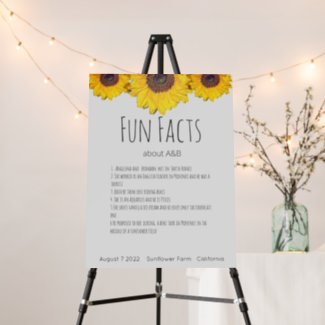 Sunflower trio - Fun Facts Foam Board