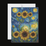 Sunflower trio  in a tarry night  name day card