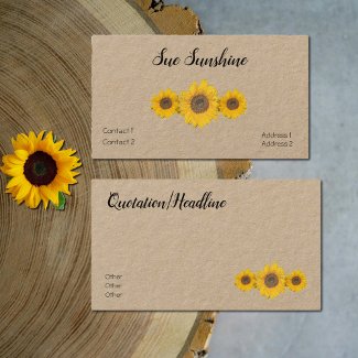 Sunflower trio  in  rustic Kraft paper