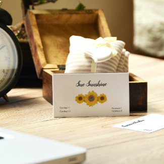 Sunflower trio  in  white