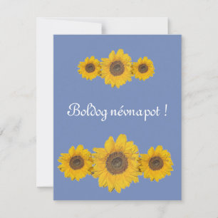 Sunflower trio - name day card
