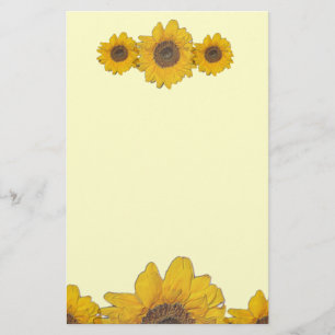 sunflower trio stationery