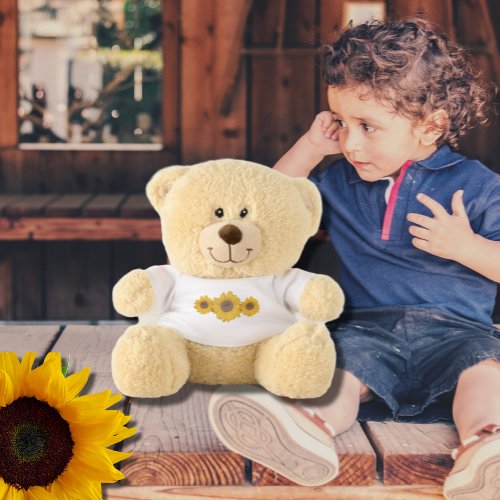 sunflower trio teddy bear