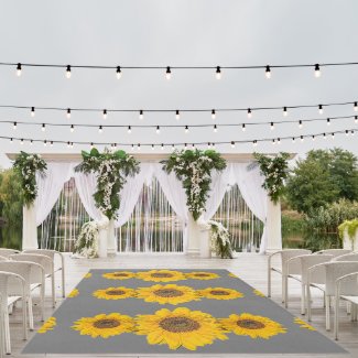 sunflower trios in light gray -large 
