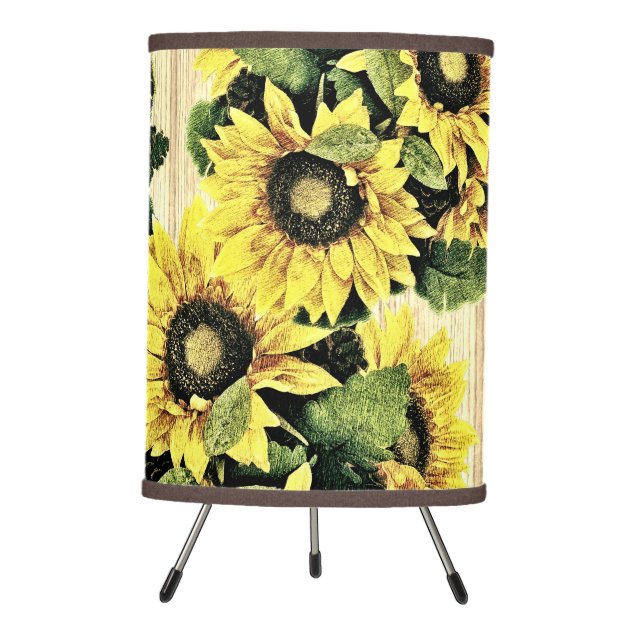 yellow tripod table lamp