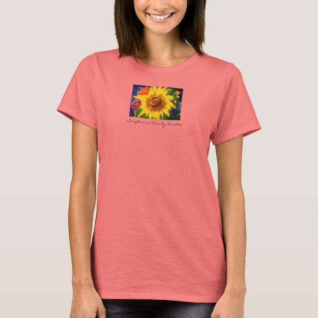 Sunflower Two by Kristie Custom T-Shirt (Front)