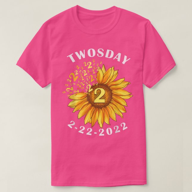 Sunflower Twosday Tuesday February 22nd 2022  T-Shirt (Design Front)