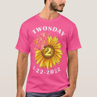 Sunflower Twosday Tuesday February 22nd 2022 T-Shirt