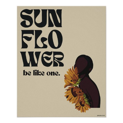 Sunflower typograpgy poster