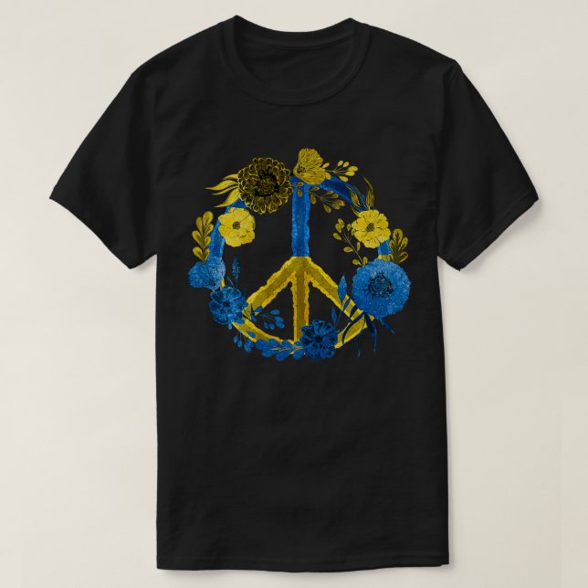 Sunflower Ukraine Flag shirt I Stand With Ukraine  (Design Front)