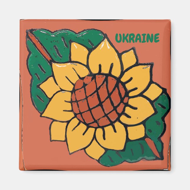 Sunflower, Ukraine,   Tile Magnet (Front)