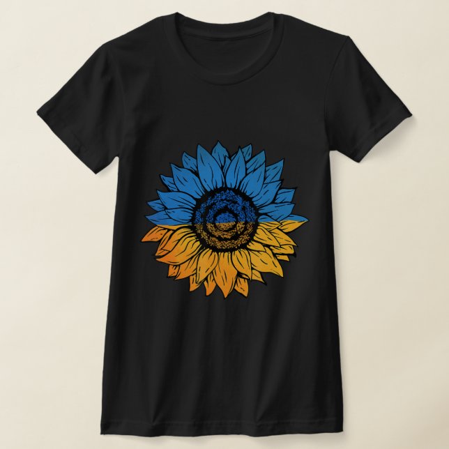 Sunflower Ukraine Ukrainian Flag Stand With Ukrain T-Shirt (Laydown)
