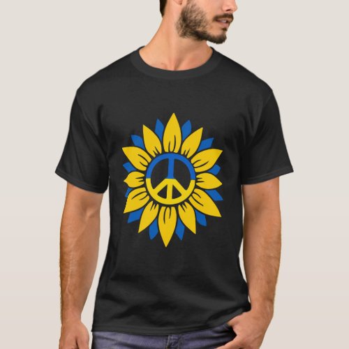 Sunflower Ukraine Ukrainian Flag Ukraine Flag Prid T_Shirt