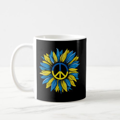 Sunflower Ukrainian Flag I Stand With Ukraine Peac Coffee Mug