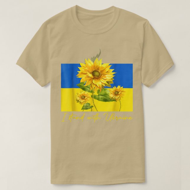 Sunflower Ukrainian Flag I Stand With Ukraine Ukra T-Shirt (Design Front)