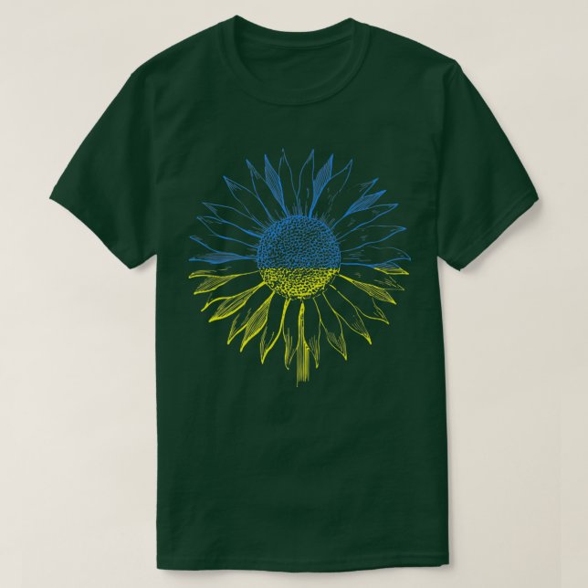 Sunflower Ukrainian Flag Sunflowers Premium  T-Shirt (Design Front)