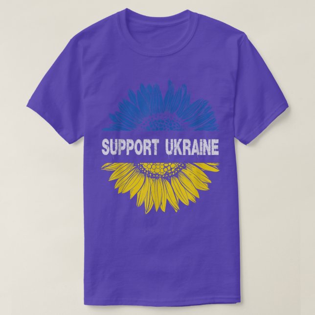 Sunflower Ukrainian Flag Support Ukraine Love Peac T-Shirt (Design Front)