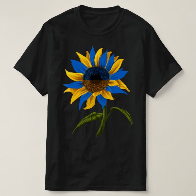 Sunflower Ukrainian Ukraine Flag Stand With Ukrain T-Shirt (Design Front)