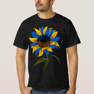 Sunflower Ukrainian Ukraine Flag Stand With Ukrain T-Shirt