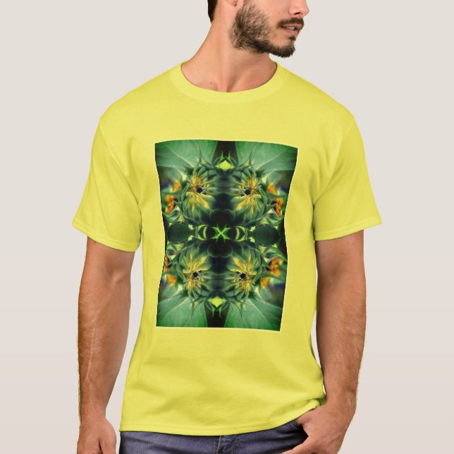 Sunflower Unfolding Abstract T-Shirt (Front)