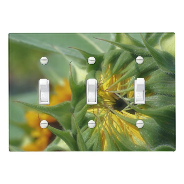 Sunflower Unfolding Floral     Light Switch Cover (In Situ)