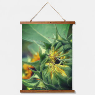 Sunflower Unfolding Hanging Tapestry