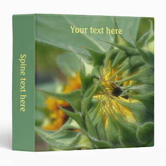 Sunflower Unfolding Personalized 3 Ring Binder