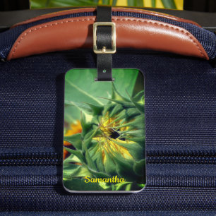 Sunflower Unfolding Personalized Luggage Tag