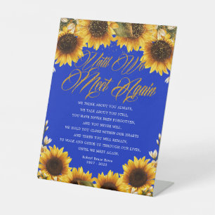 Sunflower Until We Meet Again Funeral Poem Pedesta Pedestal Sign