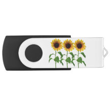 Sunflower USB Swivel Flash Drive