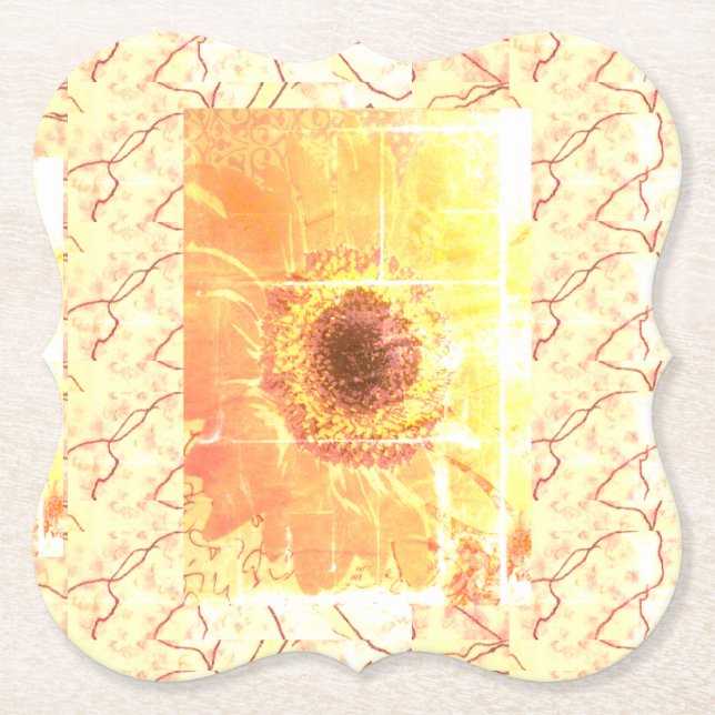 Sunflower Vendredi-2 Paper Coaster (Front)