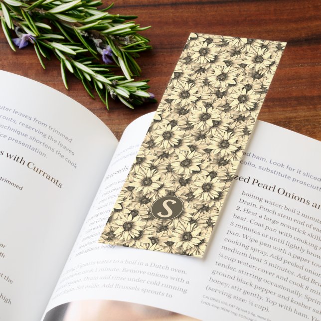 Sunflower Vintage Charm Sepia Tone Bookmark (Book)