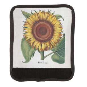 Sunflower Vintage Damask Flower Art Luggage Handle Wrap