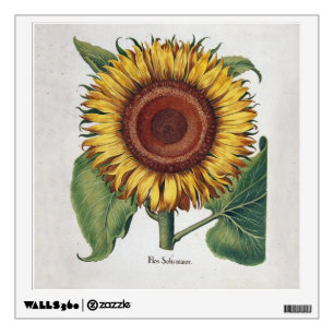 Sunflower Vintage Damask Flower Art Wall Sticker