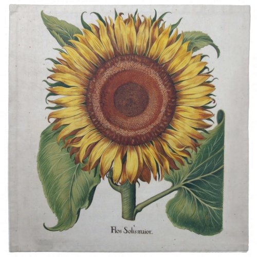 Sunflower Vintage Damask Flower Pattern Art Napkin