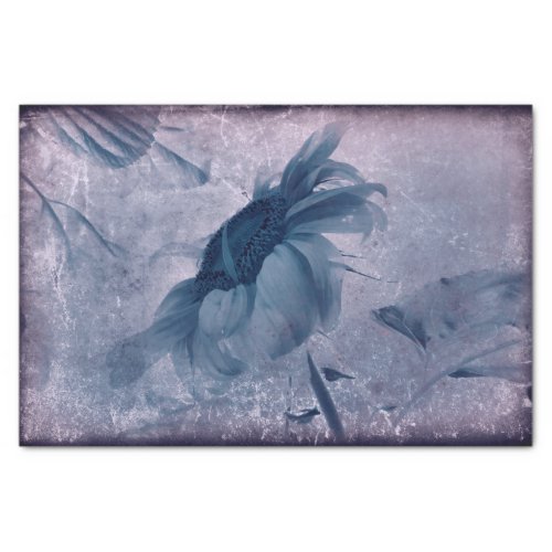 Sunflower Vintage Purple Gray Antique Texture Tissue Paper