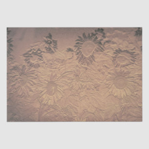 Sunflower Vintage Sepia Floral Chic Decoupage Tissue Paper