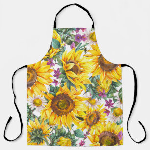 Sunflower Vintage: Summer Yellow Bloom. Apron