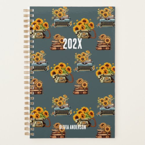 Sunflower Vintage Weekly Monthly 2024 Planner