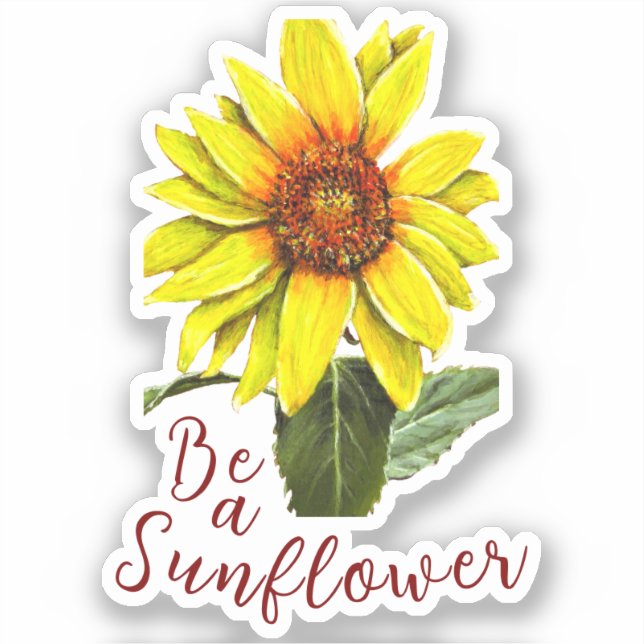 Sunflower Vinyl Sticker (Front)