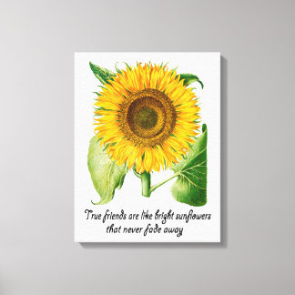 Sunflower Wall Art Canvas Print Flower Friend Gift